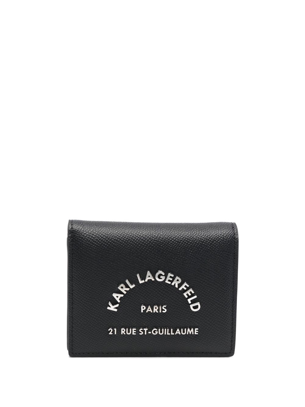 Karl Lagerfeld logo-plaque bi-fold wallet - Black von Karl Lagerfeld