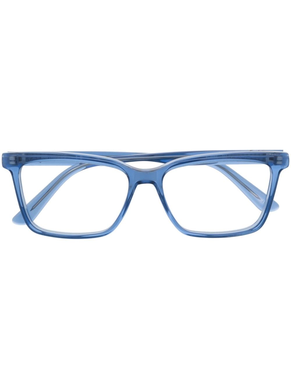 Karl Lagerfeld logo-plaque rectangle-frame glasses - Blue von Karl Lagerfeld