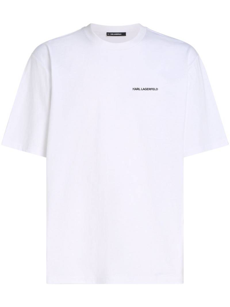 Karl Lagerfeld logo-tape T-shirt - White von Karl Lagerfeld