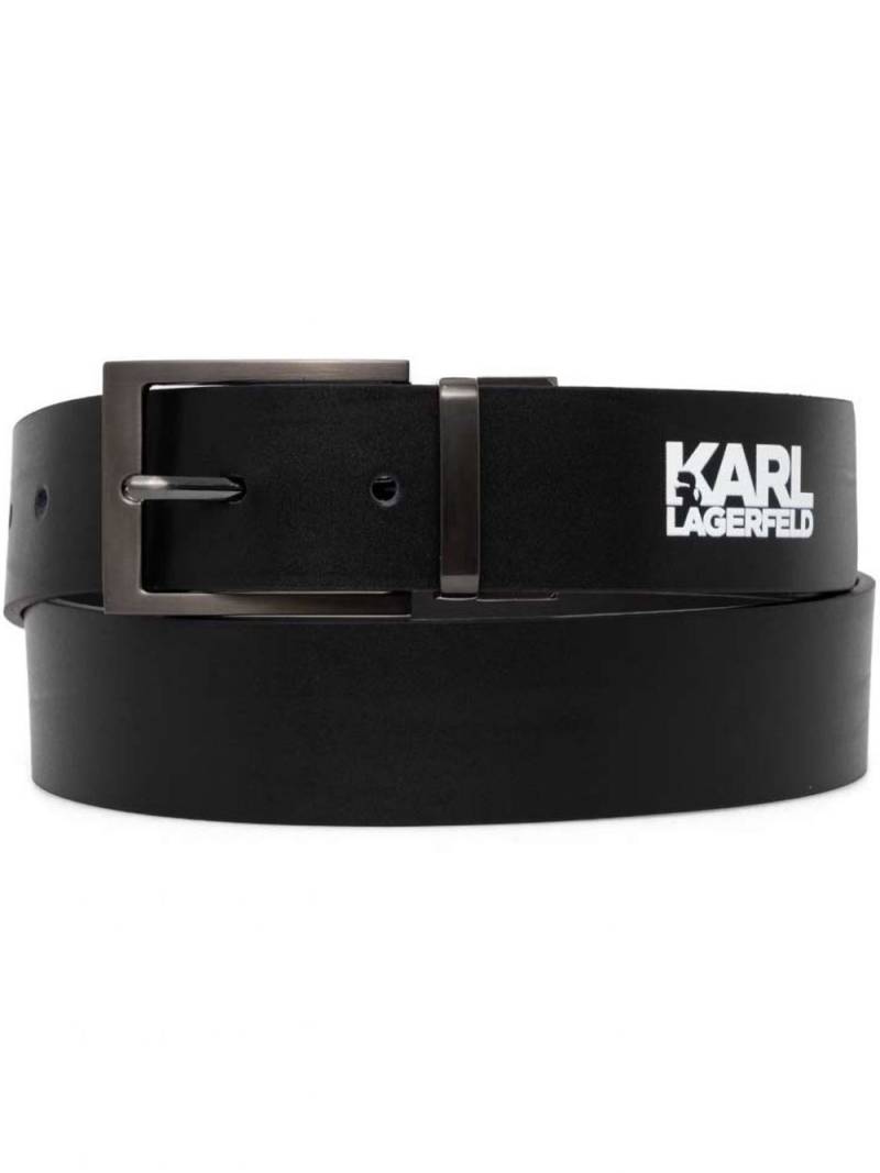 Karl Lagerfeld logo-print belt - Black von Karl Lagerfeld