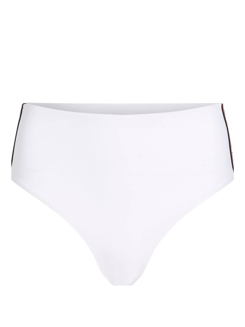 Karl Lagerfeld logo-print bikini bottom - White von Karl Lagerfeld