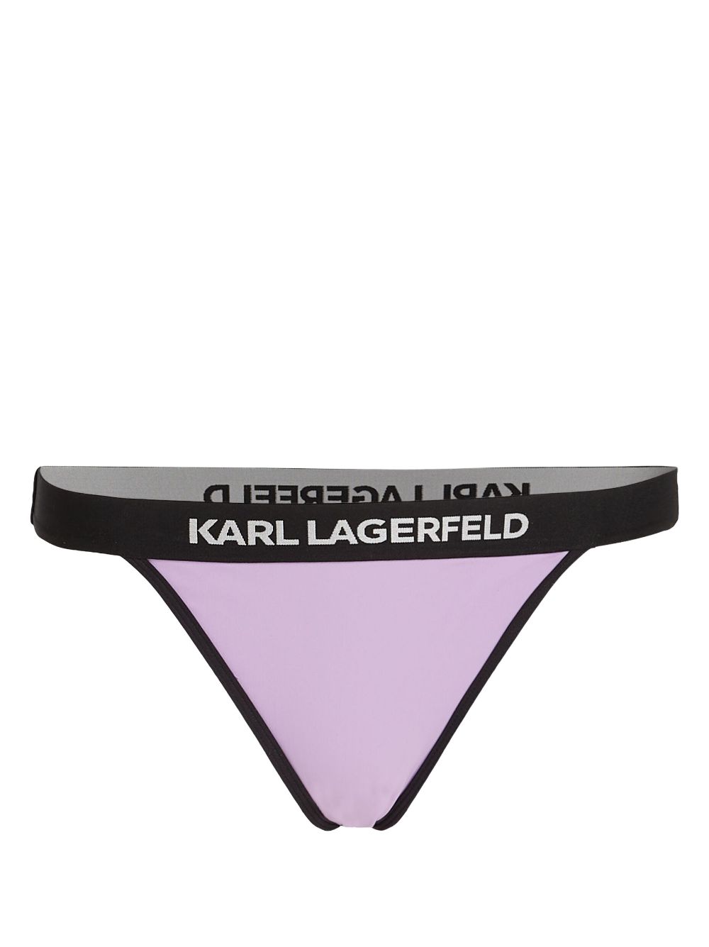 Karl Lagerfeld logo-print bikini bottoms - Purple von Karl Lagerfeld