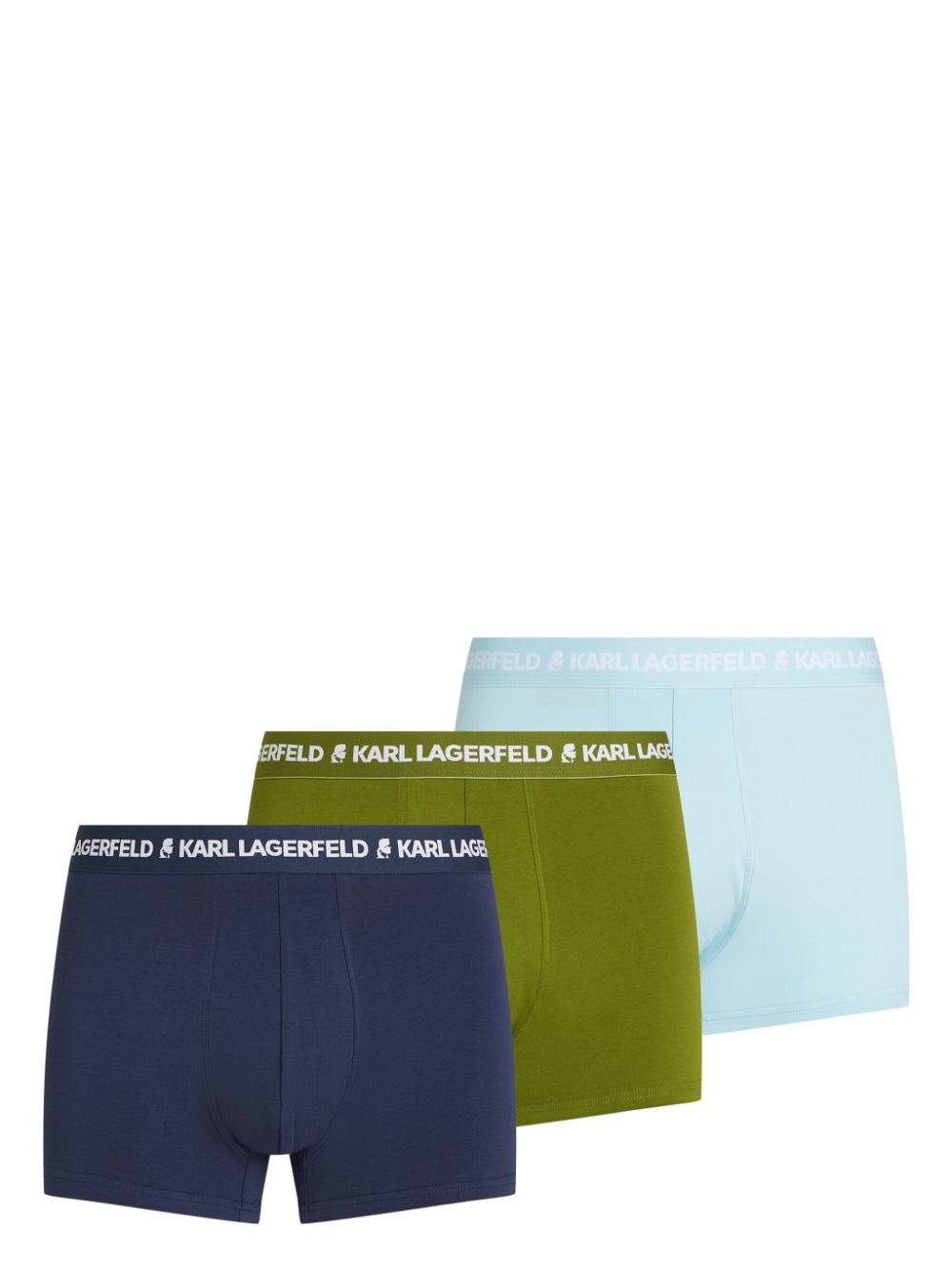 Karl Lagerfeld logo-print brief boxers (pack of three) - Green von Karl Lagerfeld