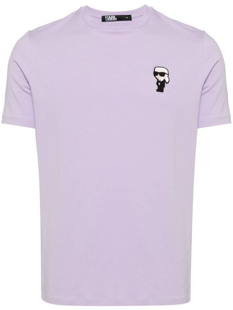 Karl Lagerfeld logo-print cotton T-shirt - Purple von Karl Lagerfeld