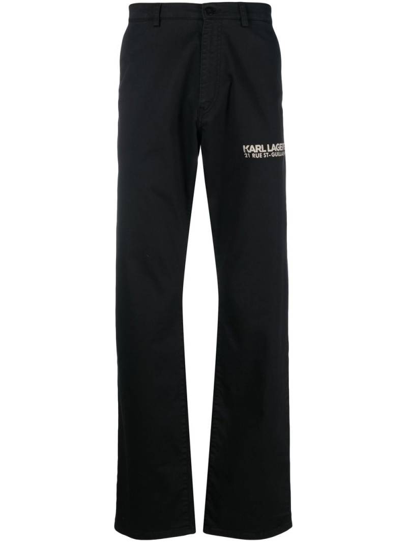 Karl Lagerfeld Rue St-Guillaume chino trousers - Black von Karl Lagerfeld