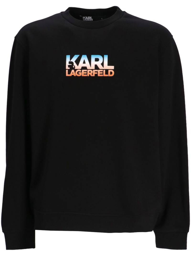 Karl Lagerfeld logo-print cotton sweatshirt - Black von Karl Lagerfeld