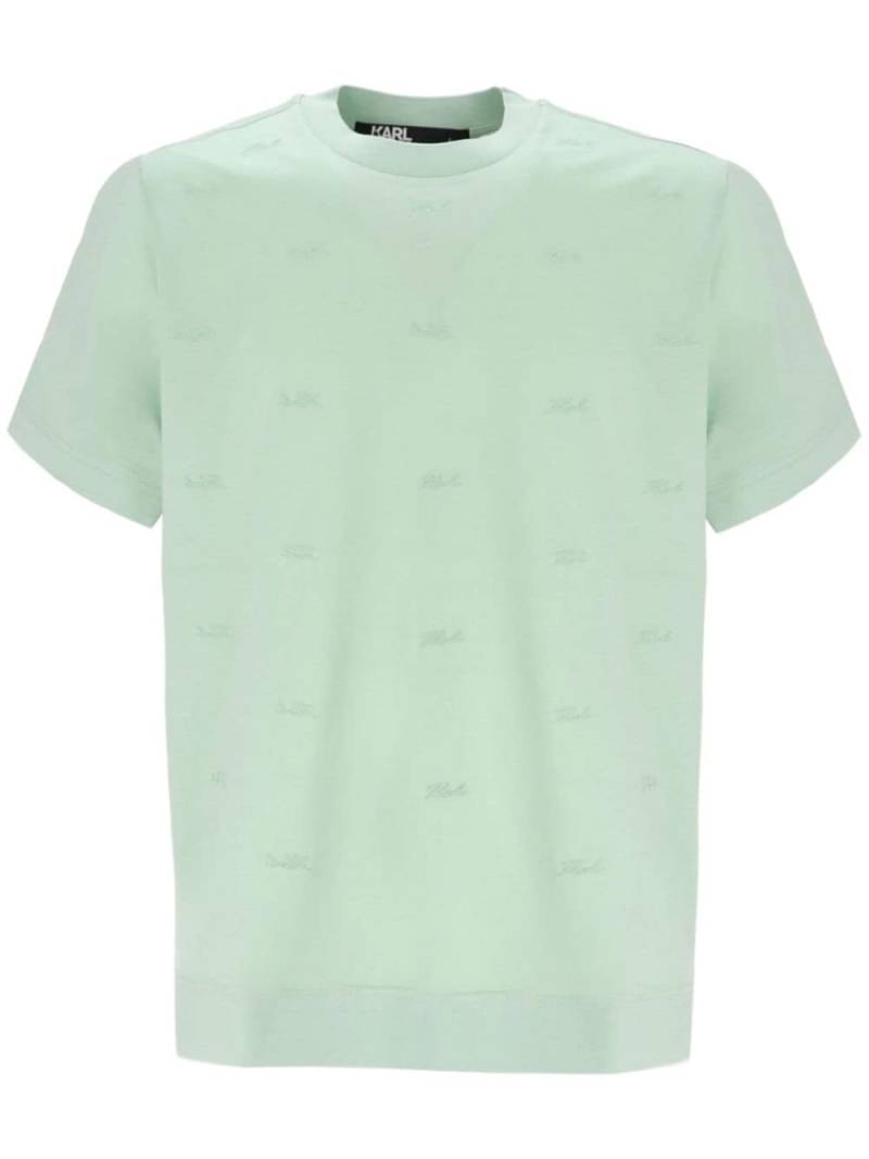 Karl Lagerfeld logo-print cotton t-shirt - Green von Karl Lagerfeld