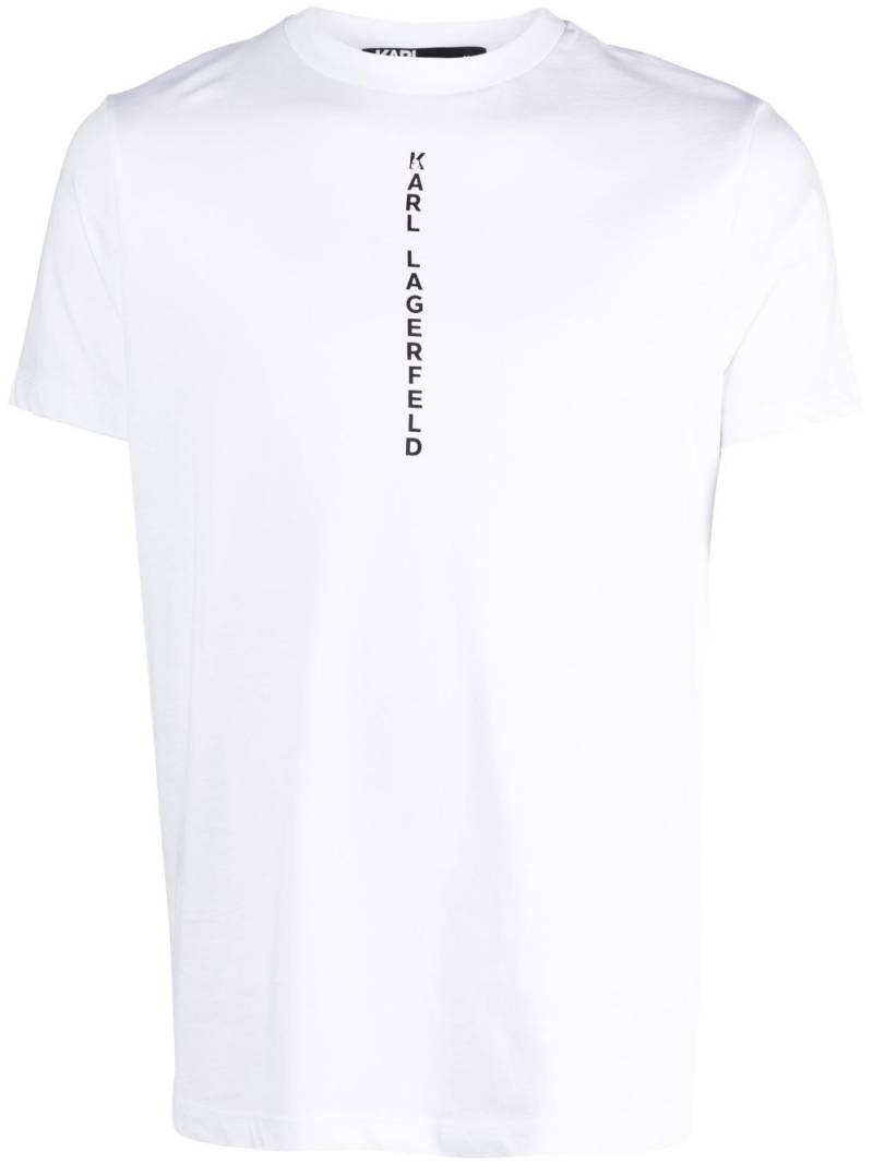 Karl Lagerfeld logo-print crew-neck T-shirt - White von Karl Lagerfeld