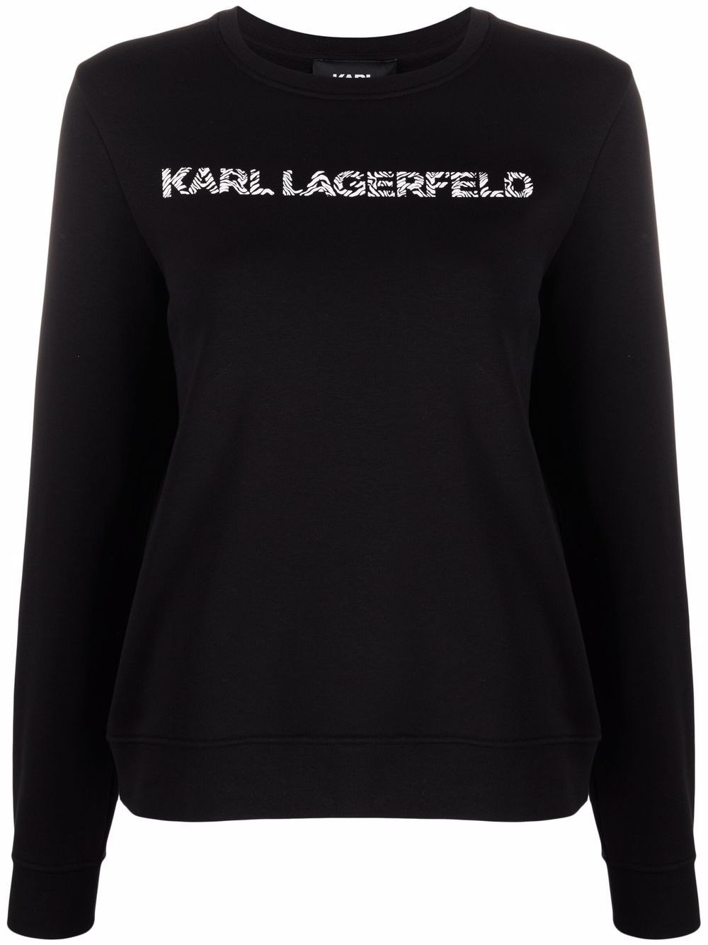 Karl Lagerfeld logo-print crew neck sweatshirt - Black von Karl Lagerfeld