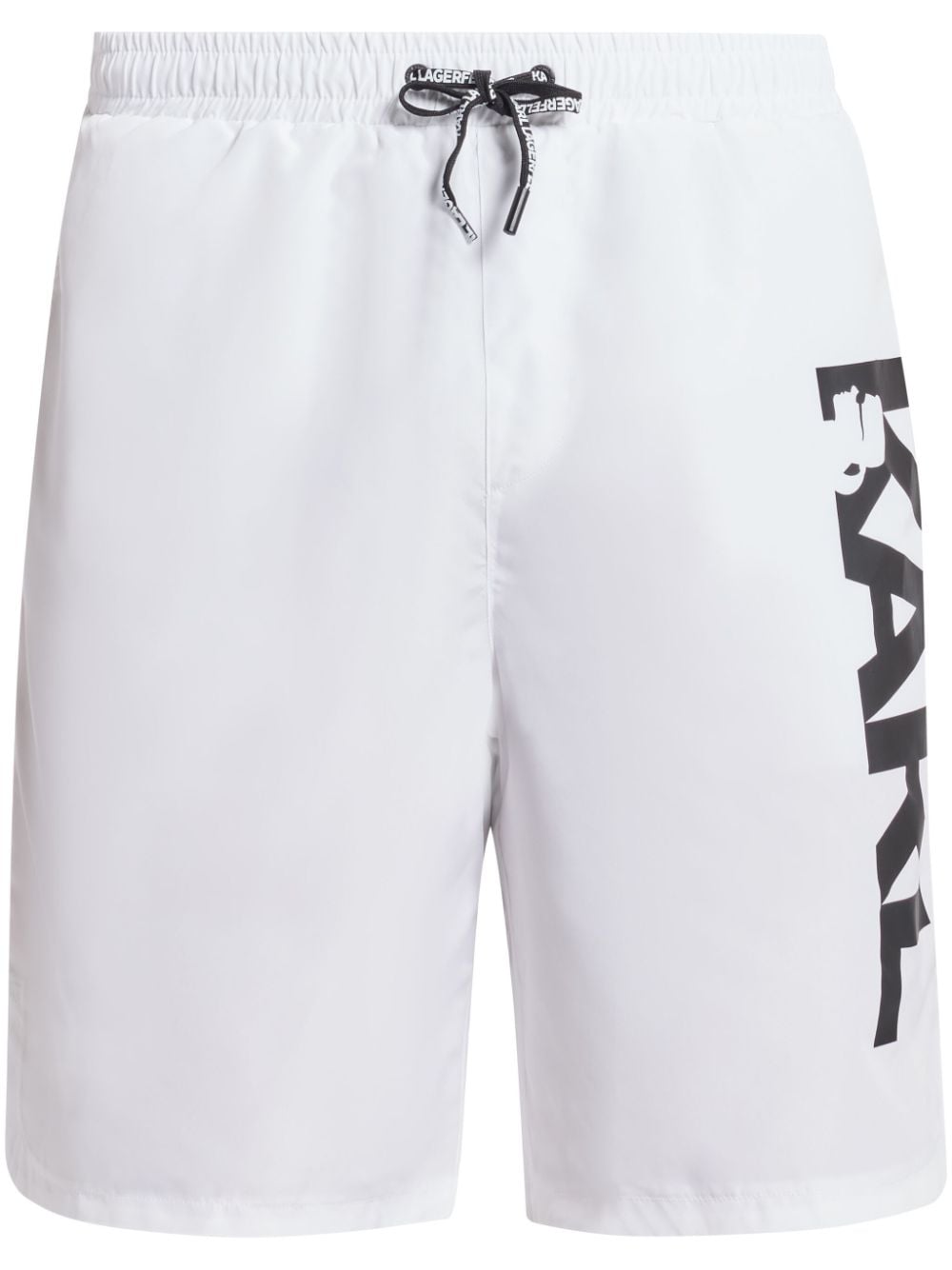 Karl Lagerfeld logo-print drawstring shorts - White von Karl Lagerfeld