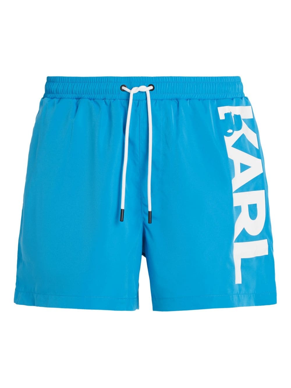 Karl Lagerfeld logo-print drawstring swim shorts - Blue von Karl Lagerfeld