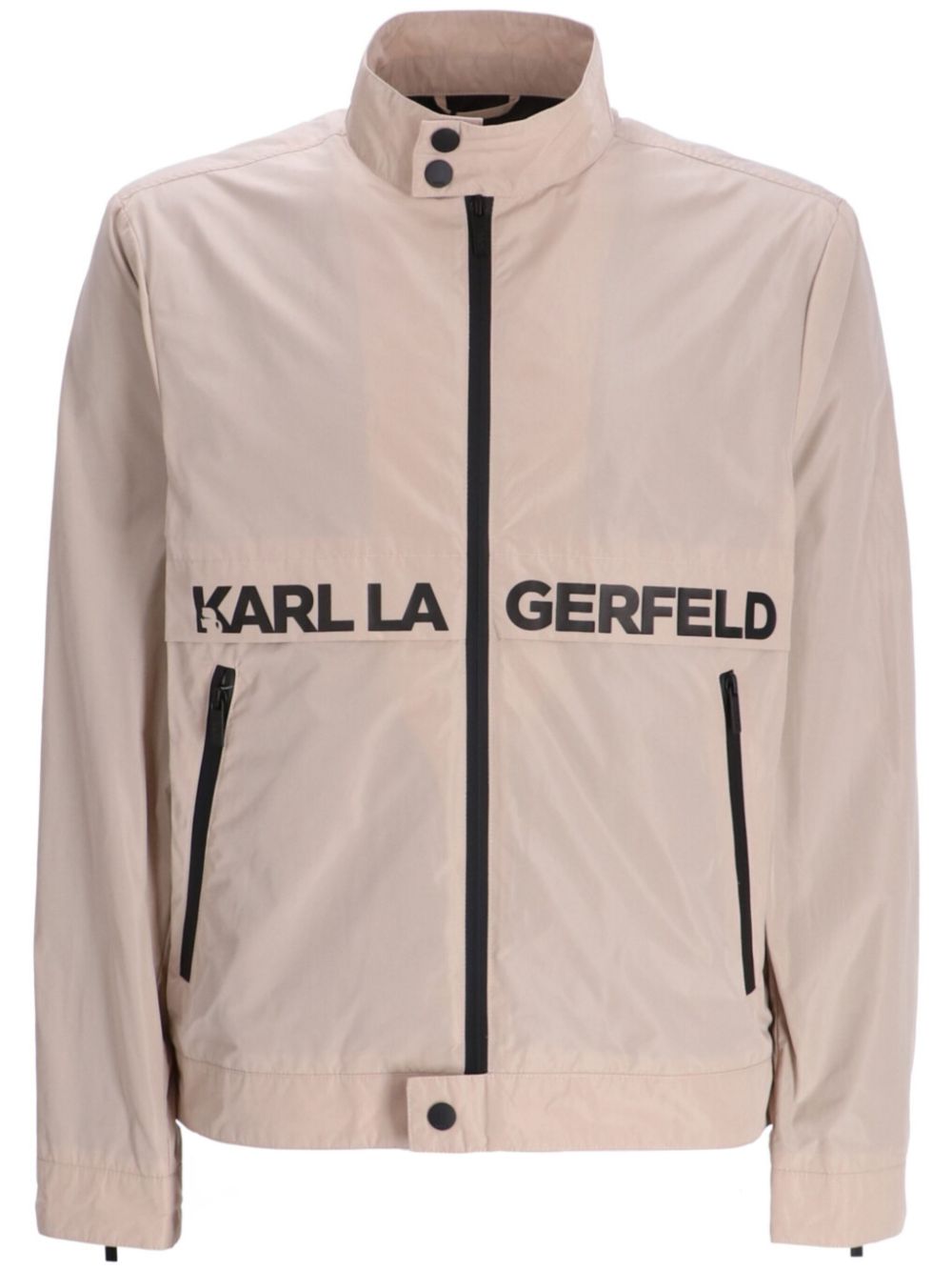 Karl Lagerfeld logo-print lightweight jacket - Neutrals von Karl Lagerfeld