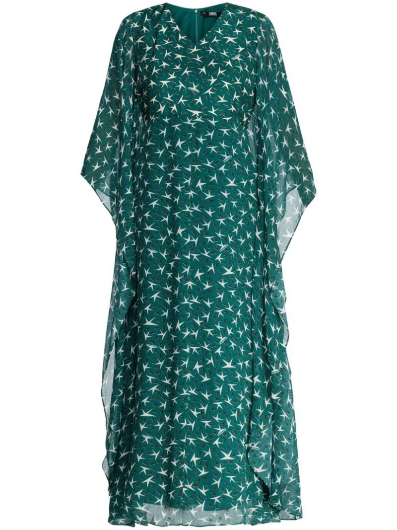 Karl Lagerfeld logo-print maxi dress - Green von Karl Lagerfeld