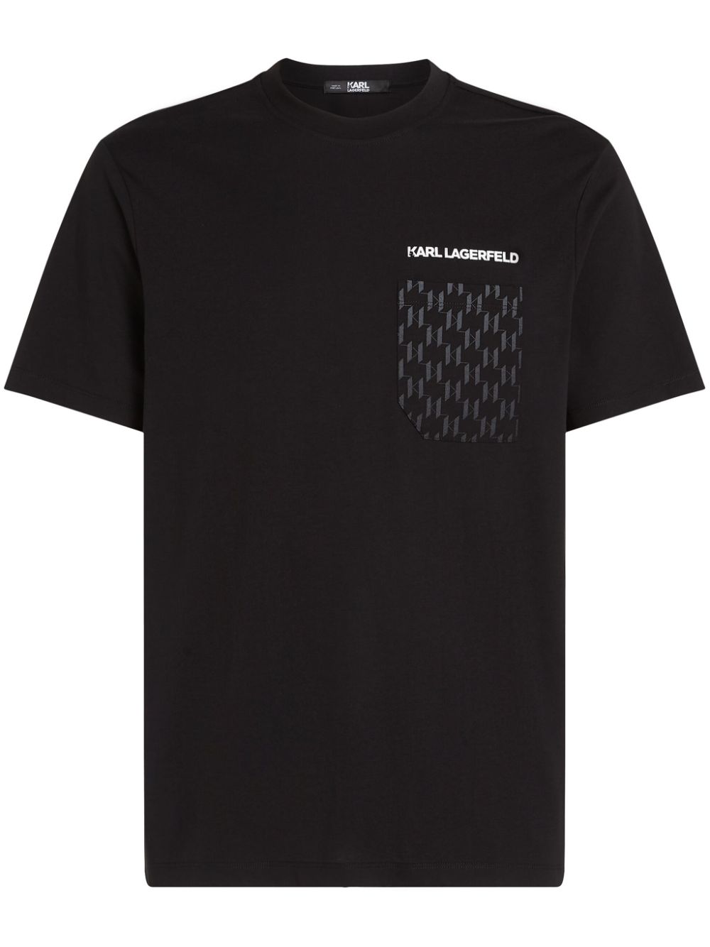 Karl Lagerfeld monogram-pocket T-shirt - Black von Karl Lagerfeld