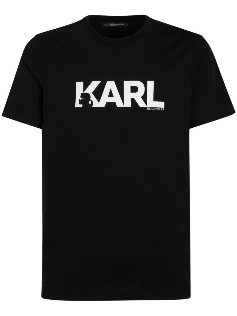 Karl Lagerfeld logo-print organic-cotton T-shirt - Black von Karl Lagerfeld