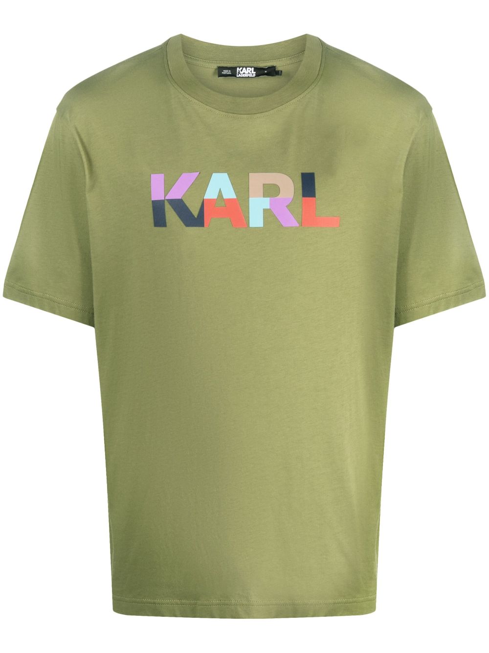 Karl Lagerfeld logo-print organic cotton T-shirt - Green von Karl Lagerfeld