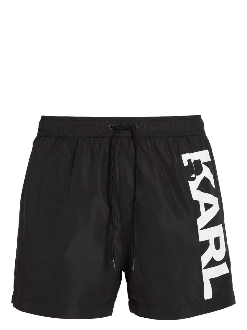 Karl Lagerfeld logo-print swim shorts - Black von Karl Lagerfeld