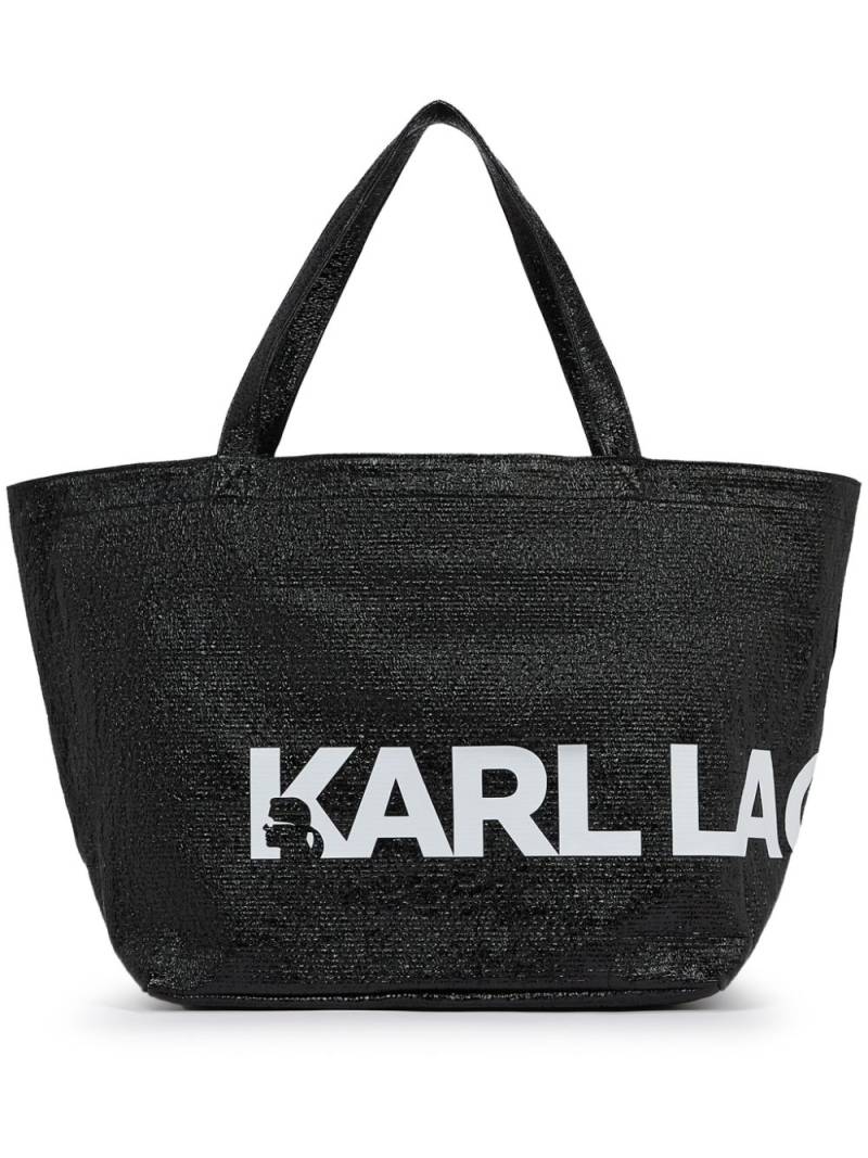 Karl Lagerfeld logo-print tote bag - Black von Karl Lagerfeld