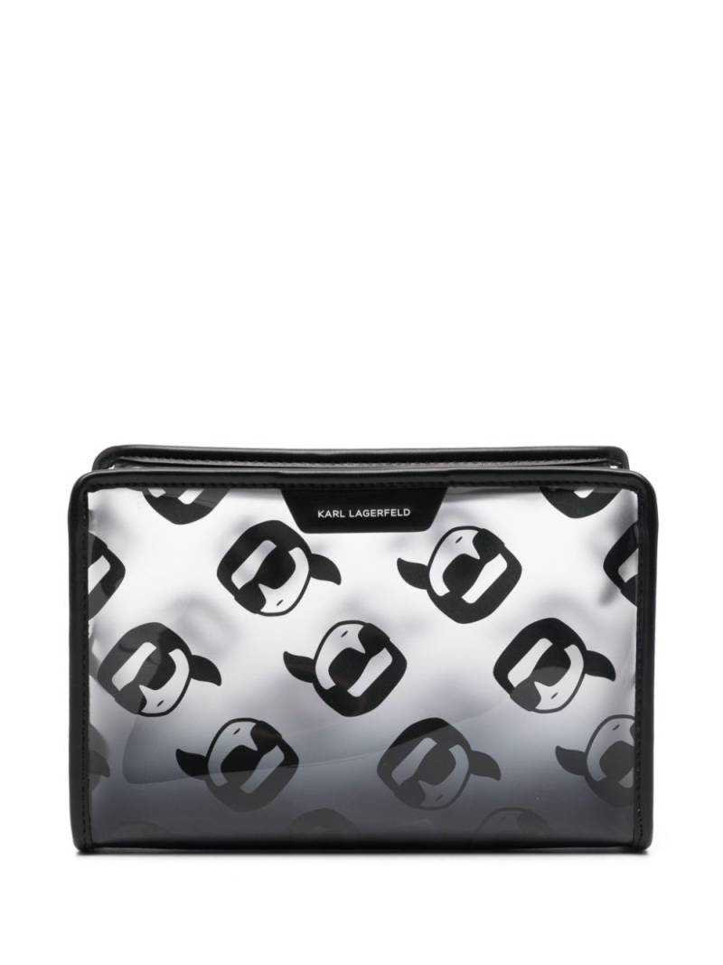 Karl Lagerfeld logo-print transparent makeup bag - Black von Karl Lagerfeld