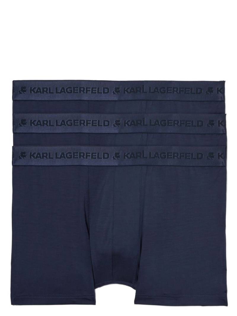 Karl Lagerfeld logo-print waistband boxers set - Blue von Karl Lagerfeld