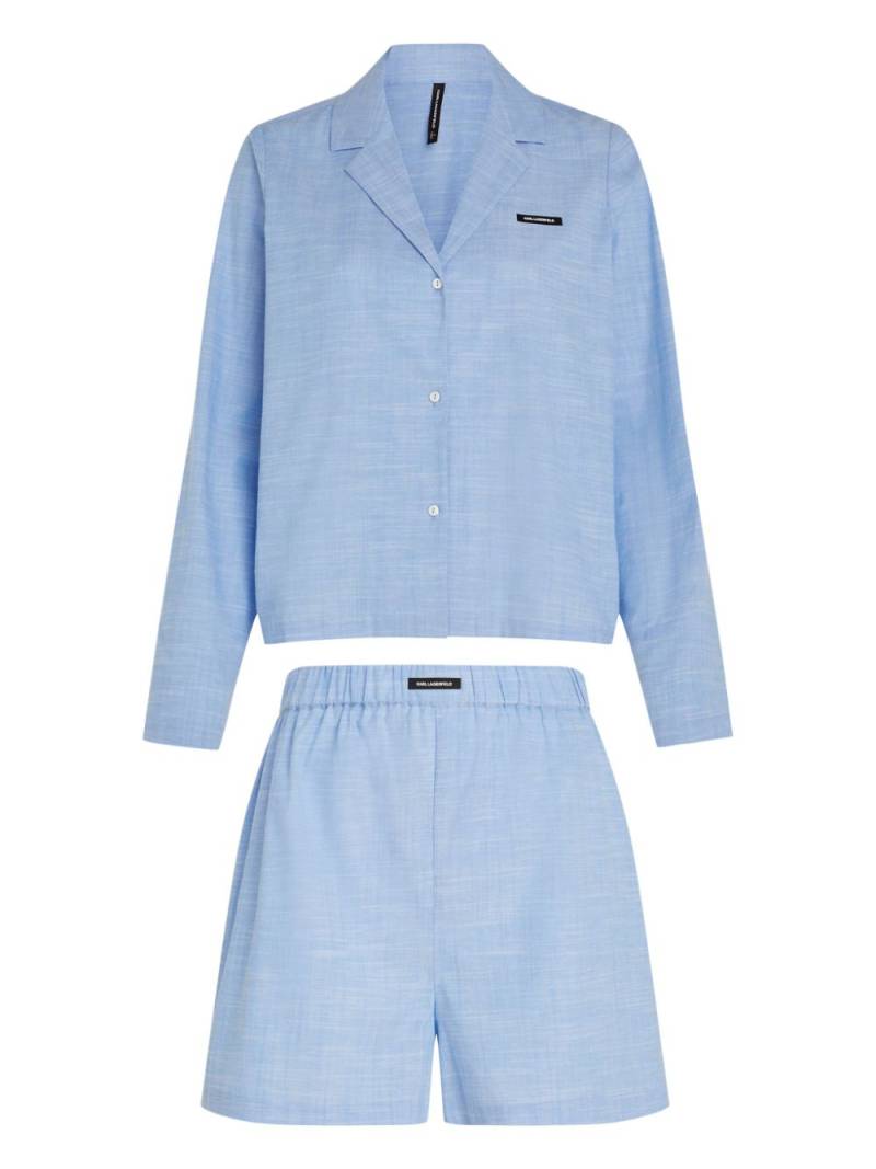 Karl Lagerfeld logo pyjama set - Blue von Karl Lagerfeld