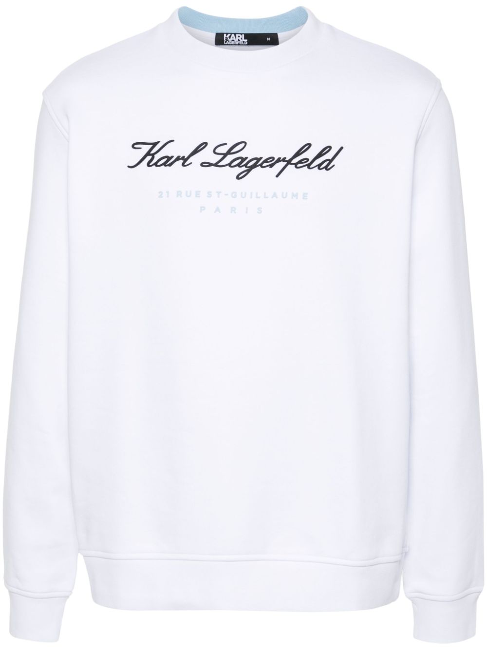 Karl Lagerfeld logo-raised sweatshirt - White von Karl Lagerfeld