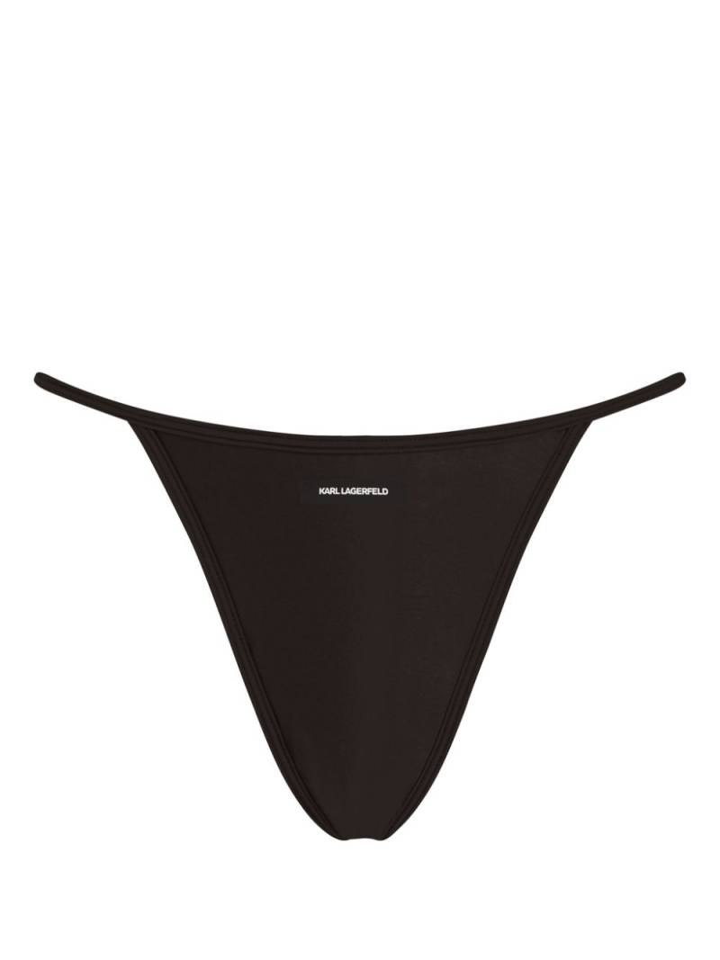 Karl Lagerfeld logo satin briefs - Black von Karl Lagerfeld