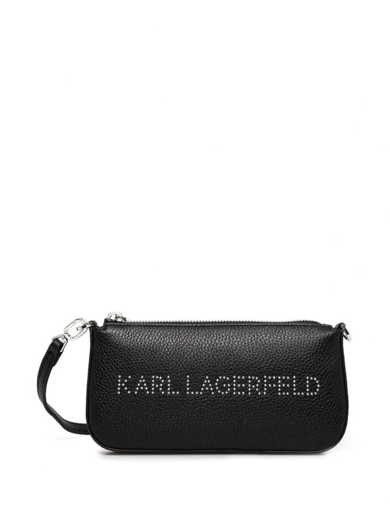 Karl Lagerfeld logo-studded cross body bag - Black von Karl Lagerfeld