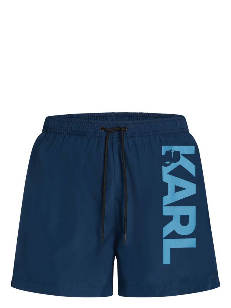 Karl Lagerfeld logo swim shorts - Blue von Karl Lagerfeld