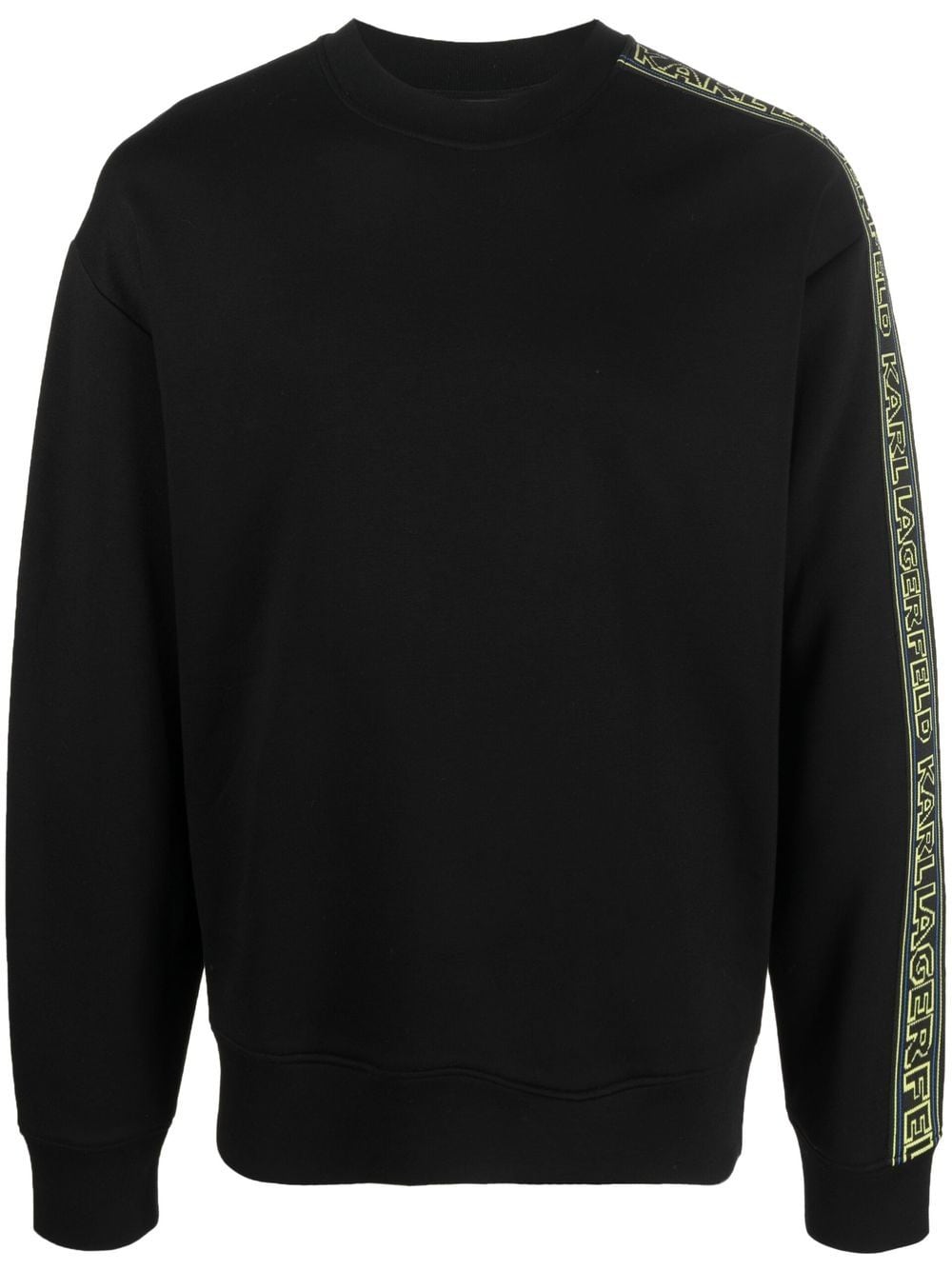 Karl Lagerfeld logo-tape crew neck sweatshirt - Black von Karl Lagerfeld