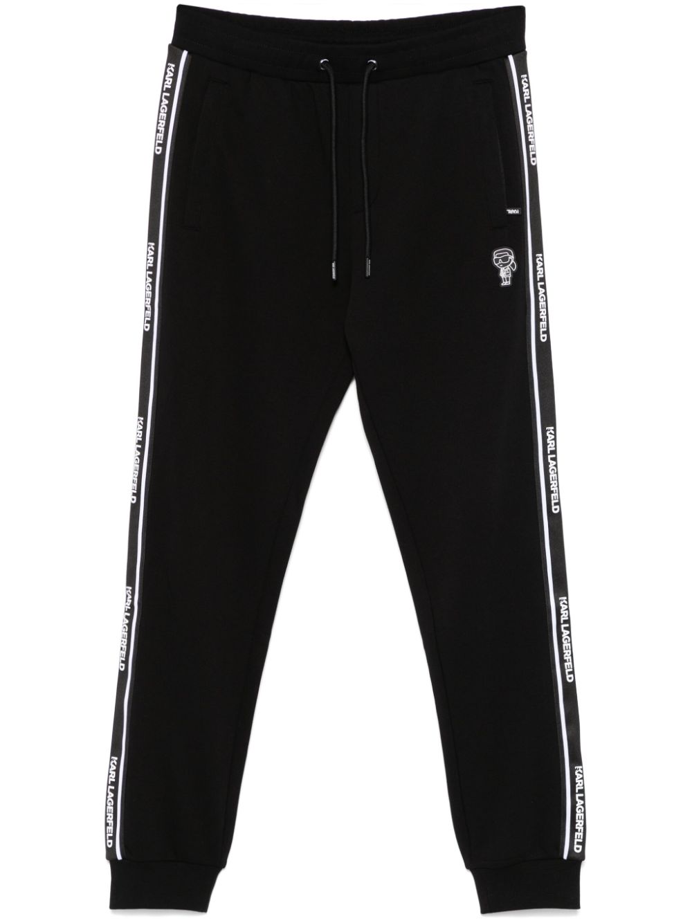 Karl Lagerfeld logo tape-detail sweatpants - Black von Karl Lagerfeld