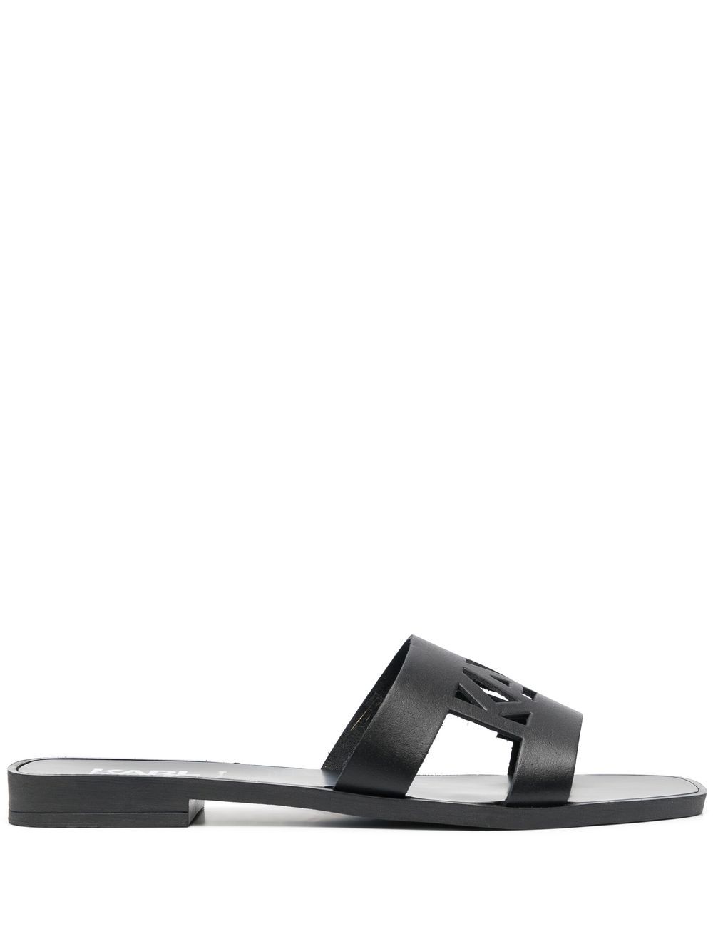 Karl Lagerfeld logo-tape sandals - Black von Karl Lagerfeld