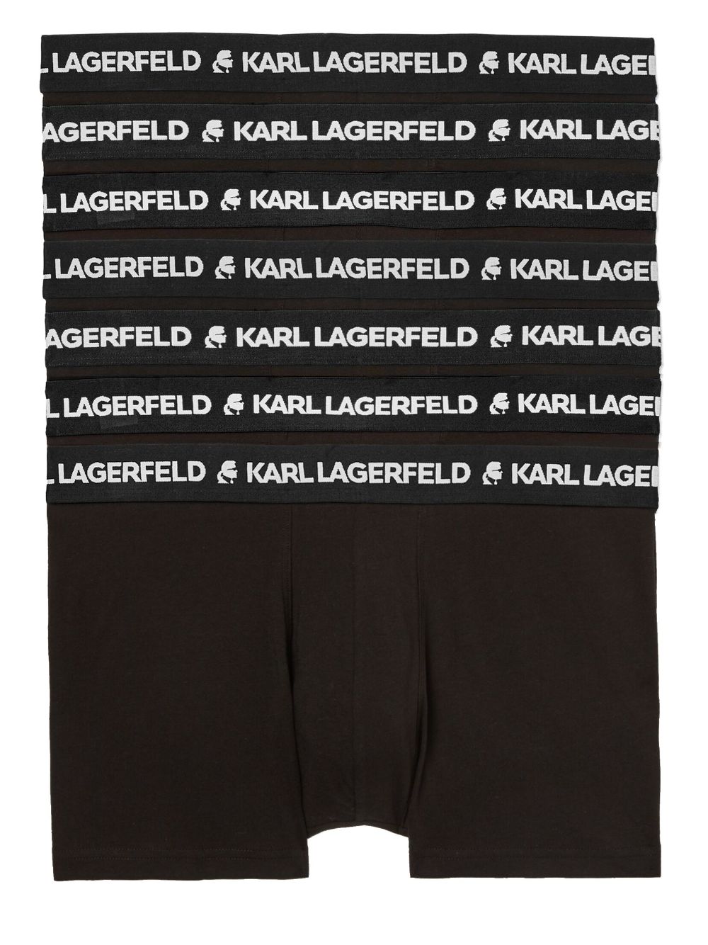 Karl Lagerfeld logo-waistband boxer shorts (pack of seven) - Black von Karl Lagerfeld