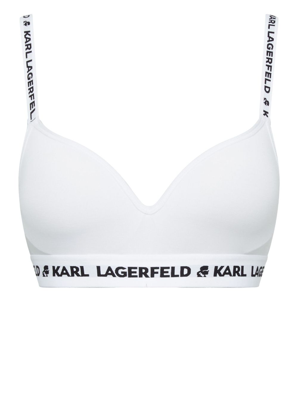 Karl Lagerfeld logo-underband padded bra - White von Karl Lagerfeld