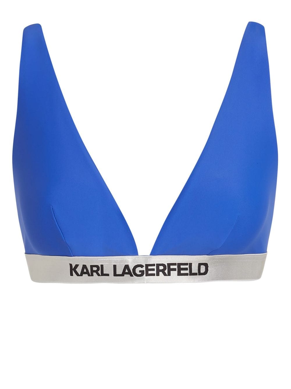 Karl Lagerfeld logo-underband triangle bikini top - Blue von Karl Lagerfeld