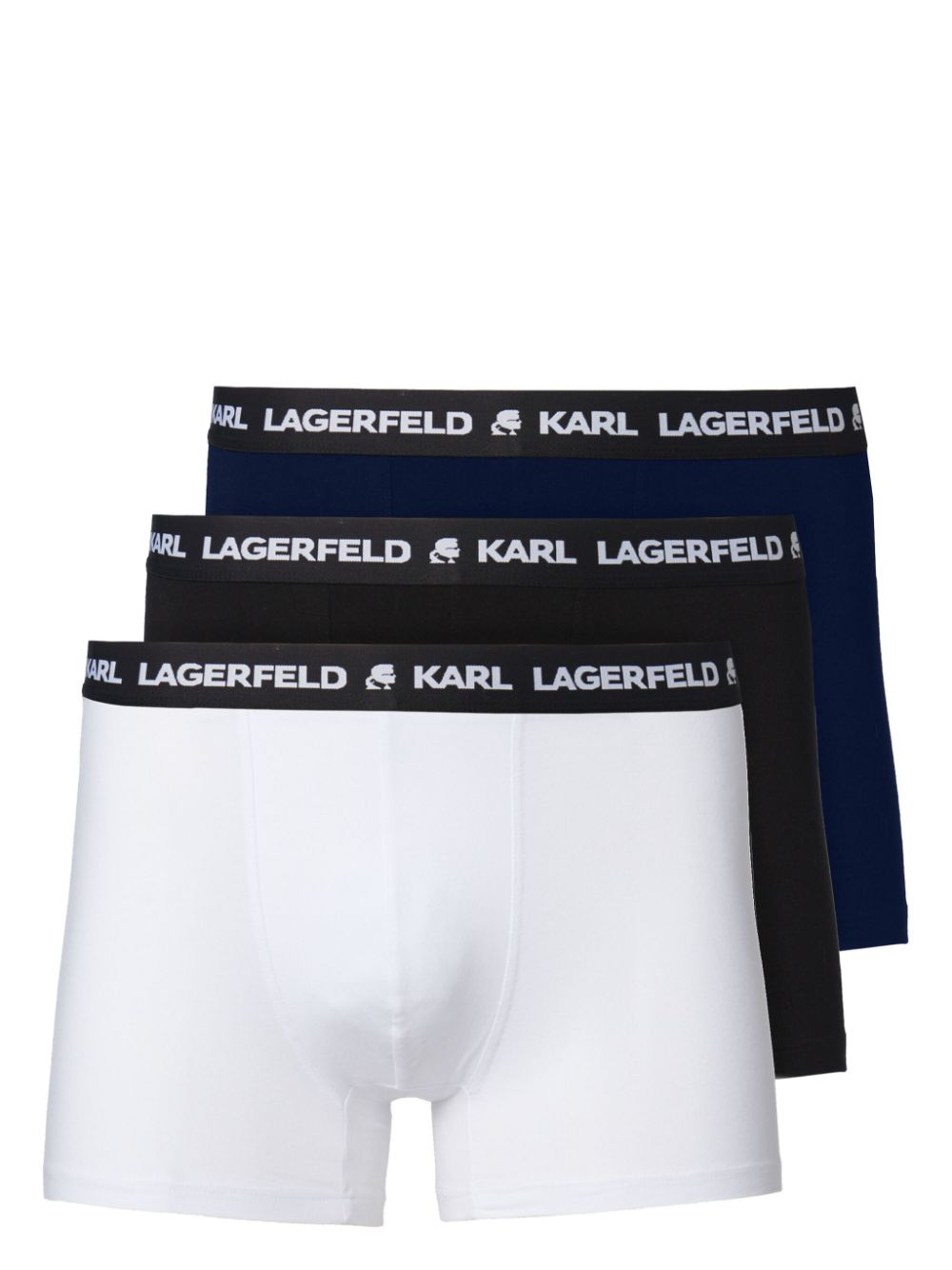 Karl Lagerfeld logo-waist trunk set (pack of three) - White von Karl Lagerfeld