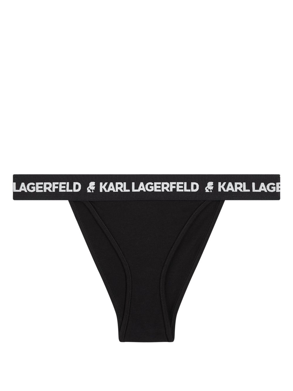 Karl Lagerfeld logo-waistband Brazilian briefs - 999 BLACK von Karl Lagerfeld