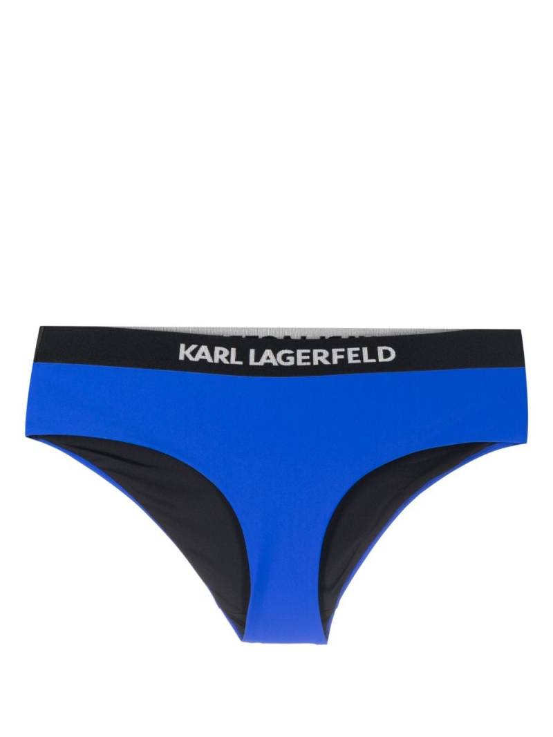 Karl Lagerfeld logo-waistband bikini - Blue von Karl Lagerfeld