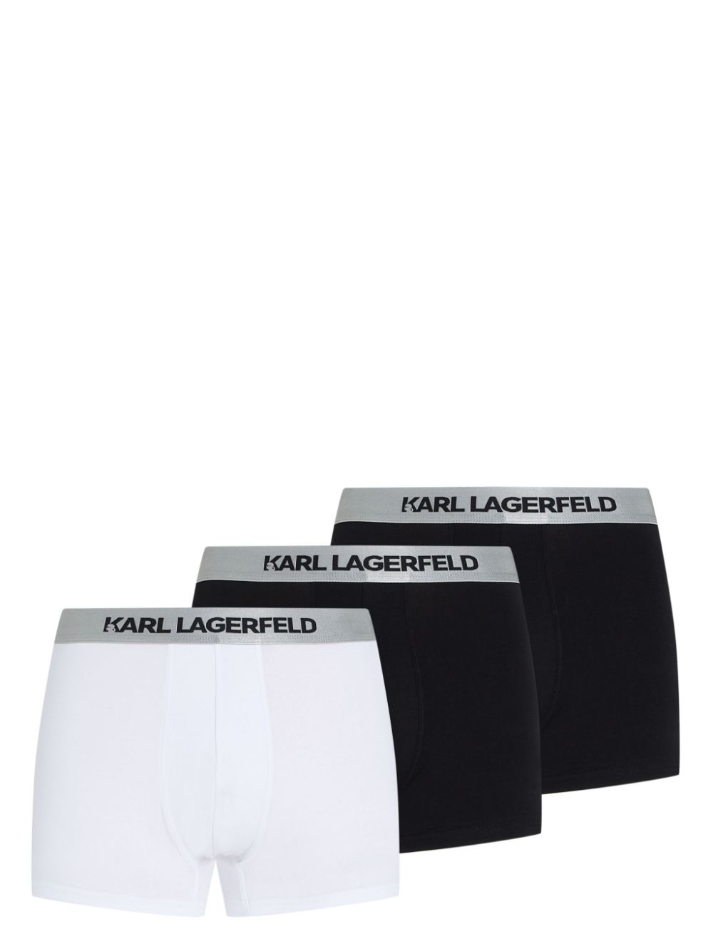 Karl Lagerfeld metallic-logo boxers (pack of three) - Black von Karl Lagerfeld