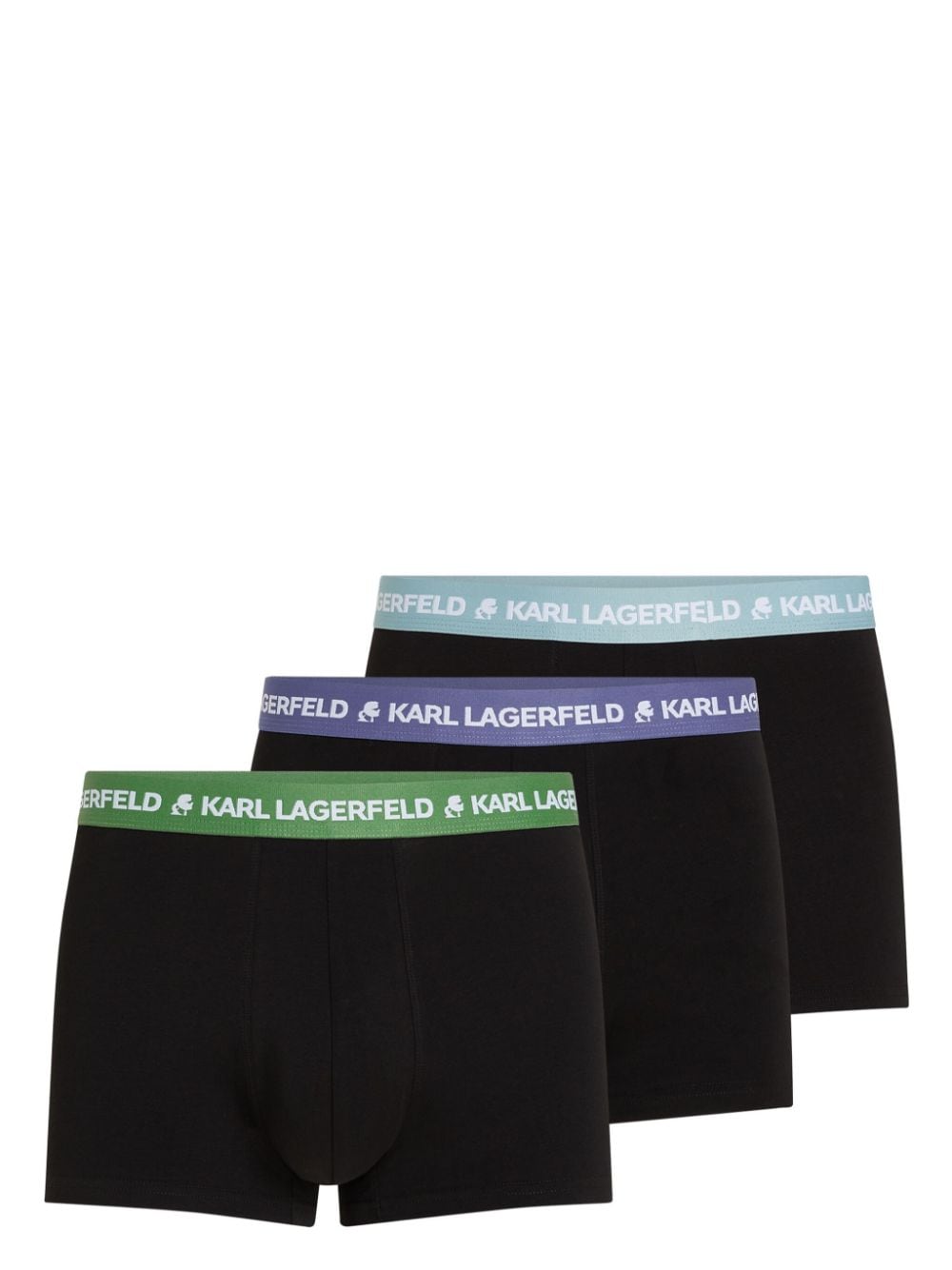 Karl Lagerfeld logo-waistband boxers (pack of three) - Black von Karl Lagerfeld