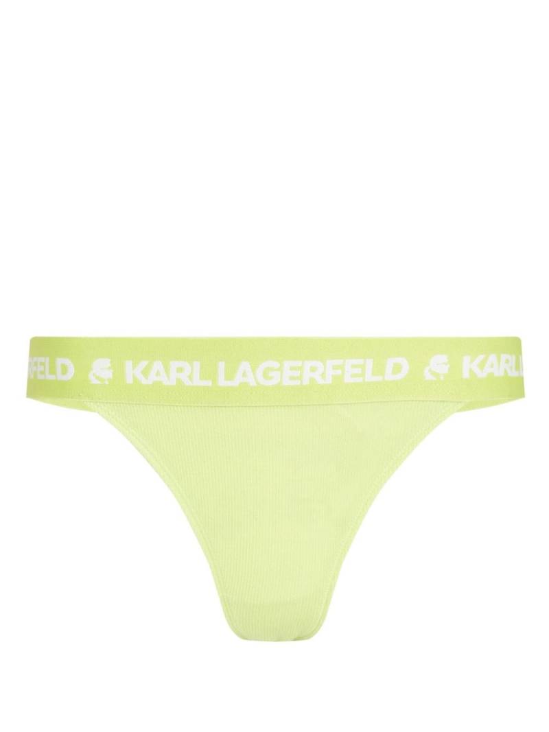 Karl Lagerfeld logo-waistband briefs - Green von Karl Lagerfeld