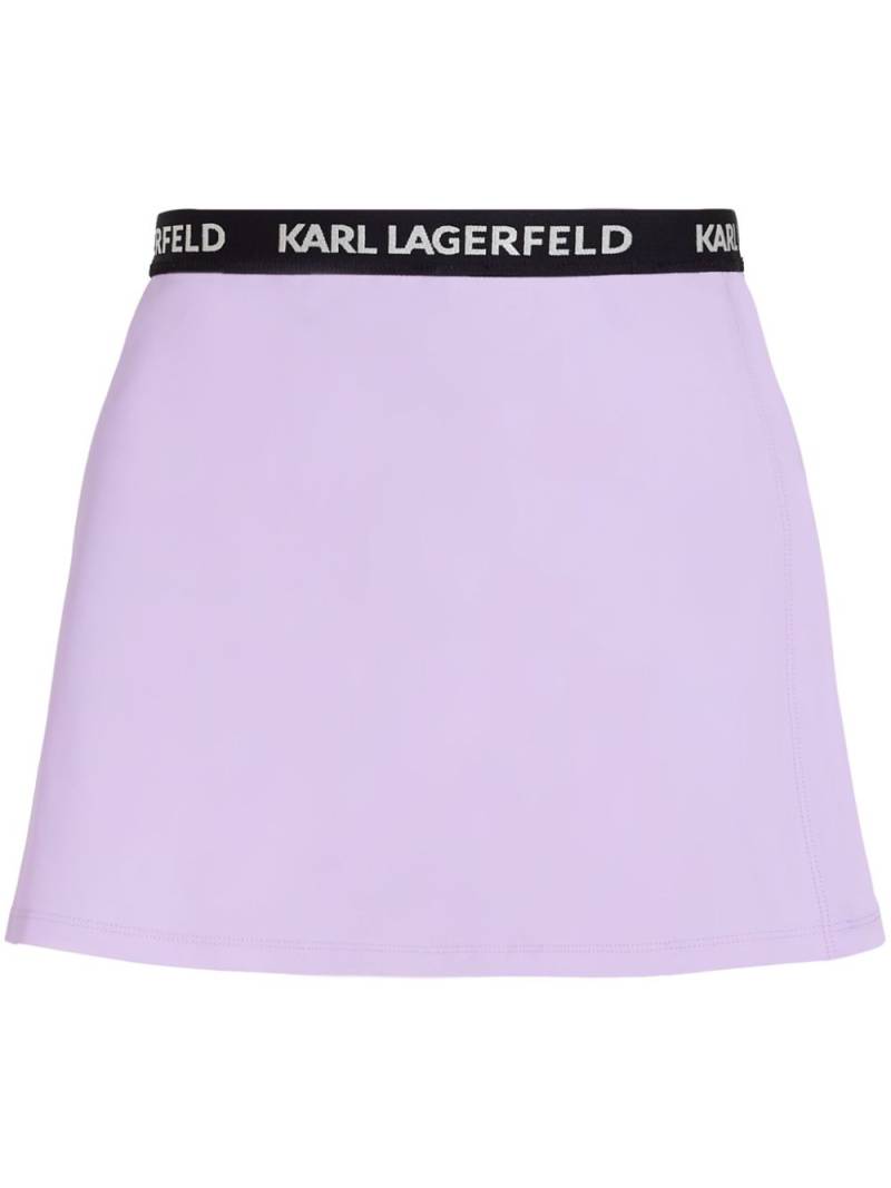 Karl Lagerfeld logo-waistband pareo skirt - Purple von Karl Lagerfeld