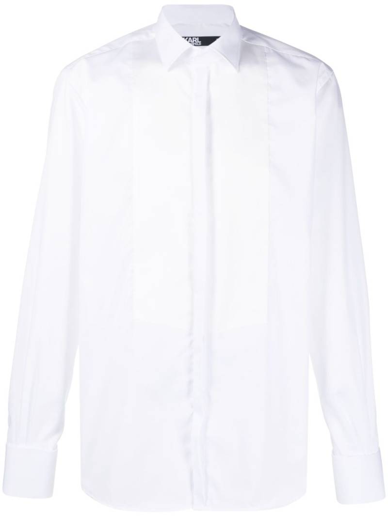 Karl Lagerfeld long-sleeve cotton shirt - White von Karl Lagerfeld