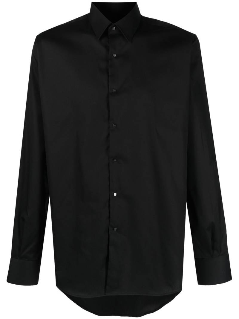 Karl Lagerfeld long-sleeved cotton shirt - Black von Karl Lagerfeld