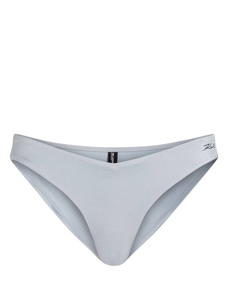 Karl Lagerfeld metallic bikini bottoms - Grey von Karl Lagerfeld