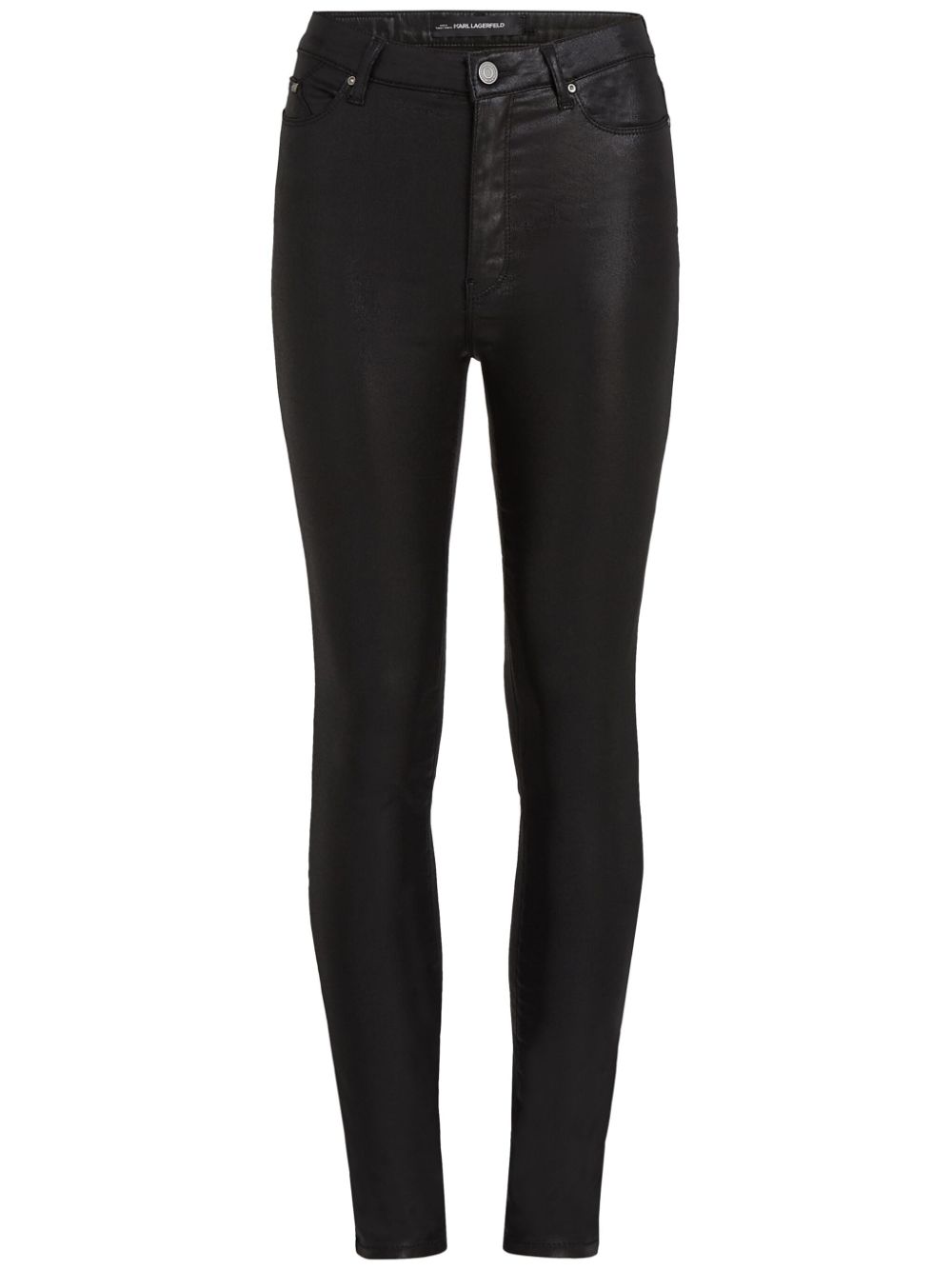 Karl Lagerfeld metallic-finish skinny jeans - Black von Karl Lagerfeld