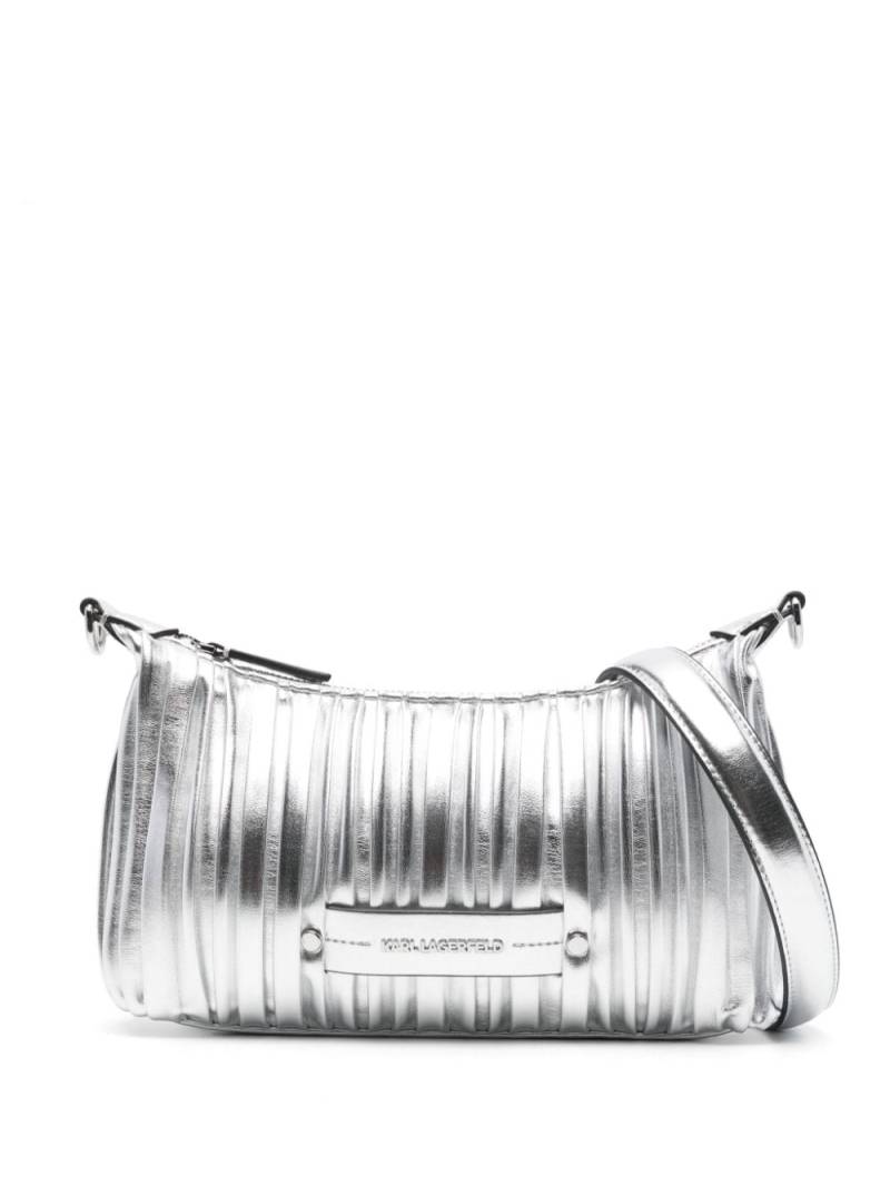 Karl Lagerfeld metallic shoulder bag - Silver von Karl Lagerfeld