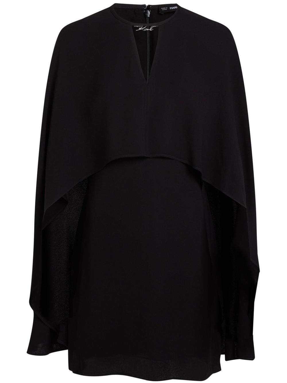 Karl Lagerfeld mini cape dress - Black von Karl Lagerfeld