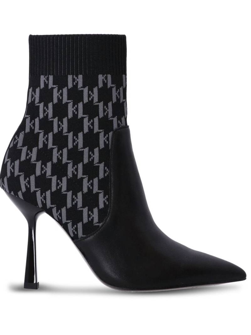 Karl Lagerfeld monogram ankle boots - Black von Karl Lagerfeld