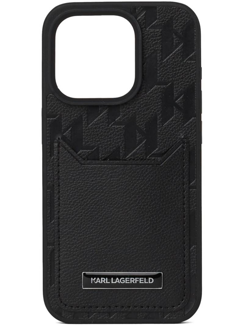 Karl Lagerfeld monogram iPhone 16 Pro case - Black von Karl Lagerfeld